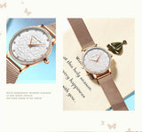 Carved Pattern Dial Women's Watch