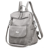 Retro Solid Color Backpack