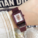 Fashion Joker Square Roller Diamond Women's Watch