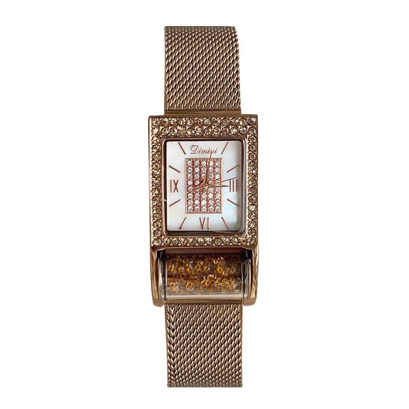 Fashion Joker Square Roller Diamond Women's Watch