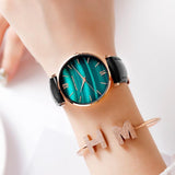 Green Dial Mesh Strap Women's Watch