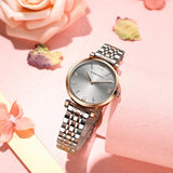 Inlaid Artificial Diamond Dial Women's Watch