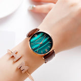Green Dial Mesh Strap Women's Watch