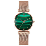 Green Dial Mesh Strap Women's Watch