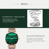 Green Dial Mesh Strap Women's Watch