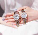 Fashion trend simple temperament waterproof rhinestone ladies watch