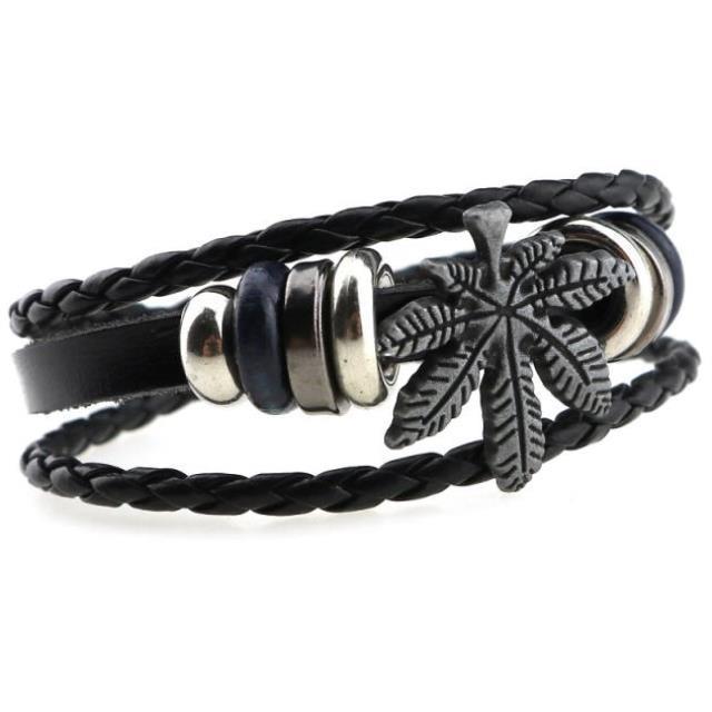 Fashion retro couple anchor hand-woven bracelet