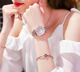 Fashion trend simple temperament waterproof rhinestone ladies watch