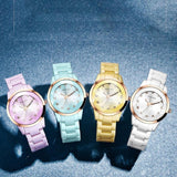Fashion Rhinestone Scale Ceramic Women's Watch