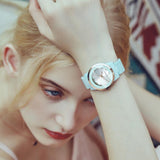 Fashion Rhinestone Scale Ceramic Women's Watch