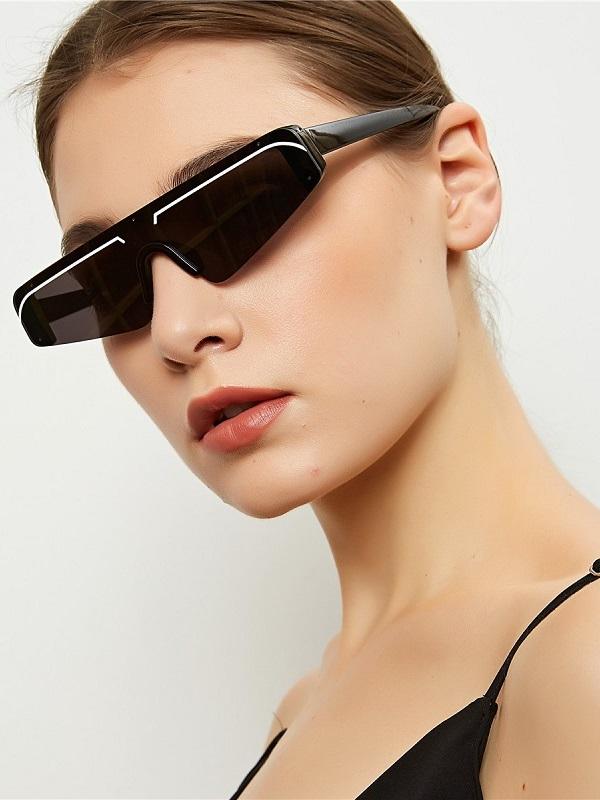 Rimless Cat's Eye Sunglasses