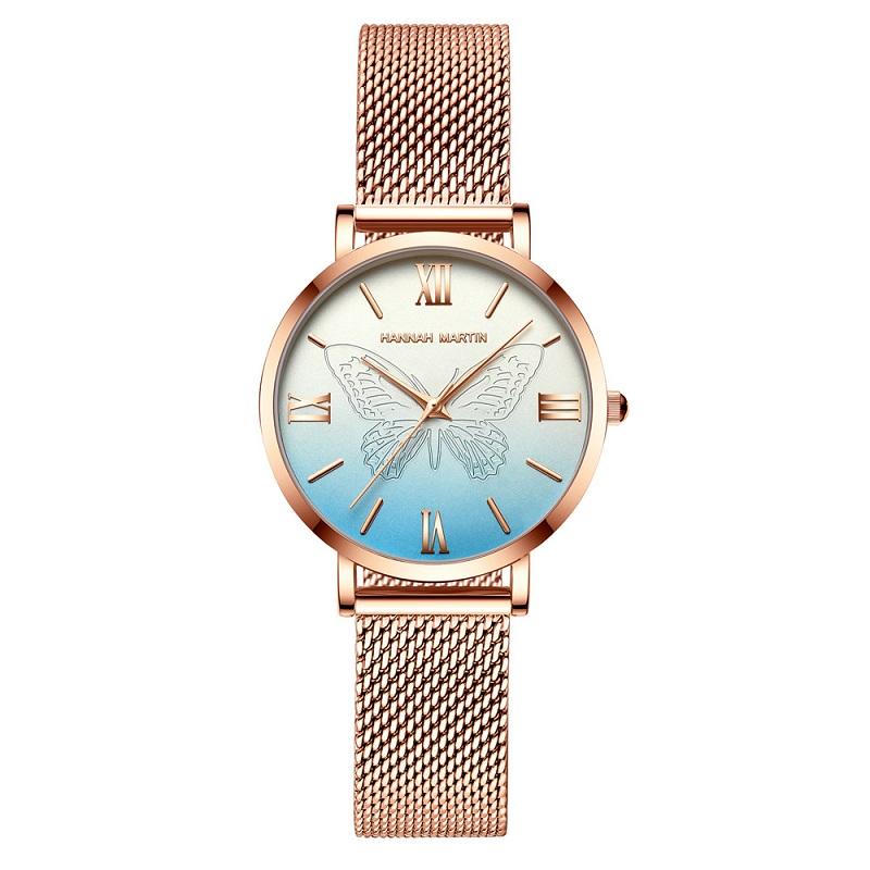 Butterfly Pattern Dial Women's Watch