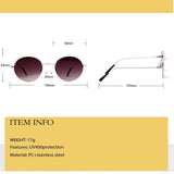 Retro Round Rimless Women's Sunglasses