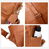 Retro PU Women's Backpack