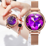 Irregular Mirror Magnetic Strap Women's Watch