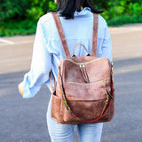 Retro PU Women's Backpack