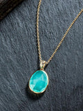 Natural Aqua Calci Necklace
