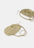 Golden Face Pattern Earrings