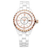 Large Dial Ceramic Strap Women's Watch