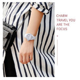 Large Dial Ceramic Strap Women's Watch