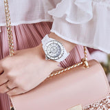 Large Dial Ceramic Strap Women's Watch