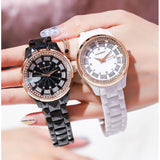 Large Dial Ceramic Strap Women's Watch