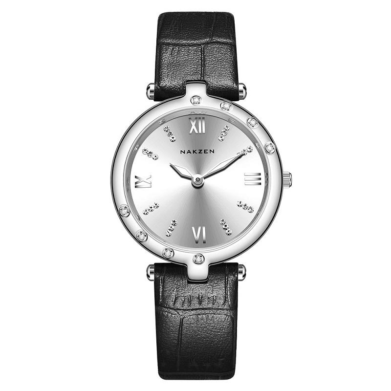 Simple Dial With Rhinestone Scale Women's Watch