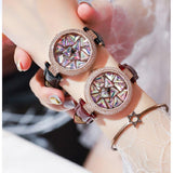 Rotatable Colorful Dial Rhinestone Women's Watch