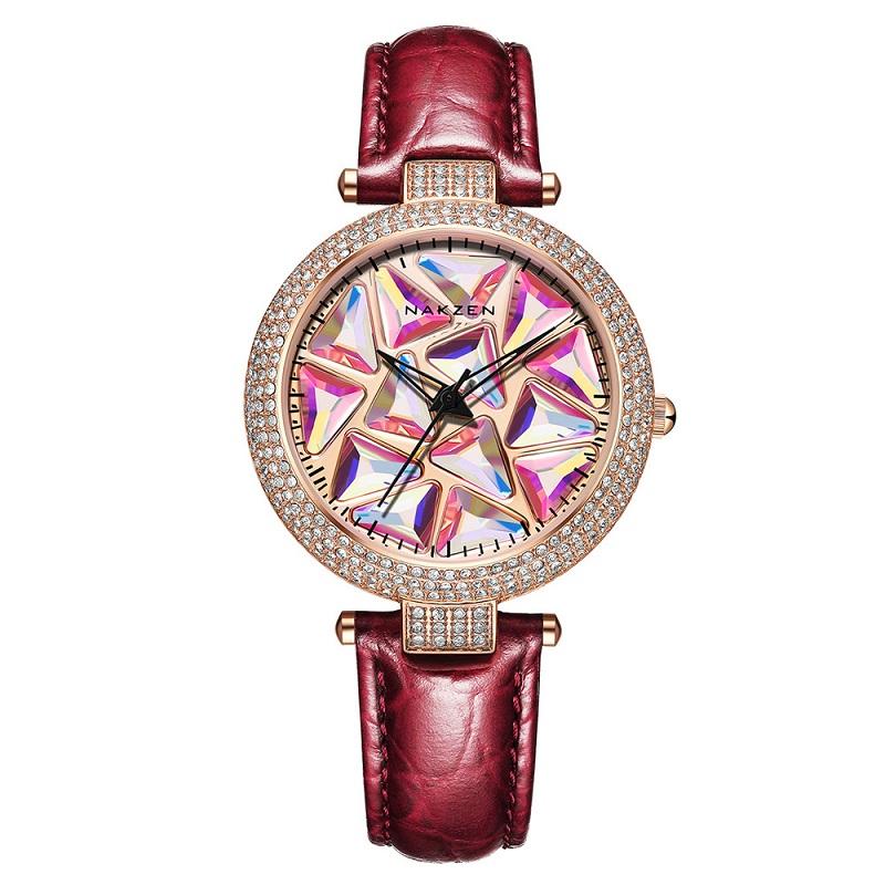 Rotatable Colorful Dial Rhinestone Women's Watch