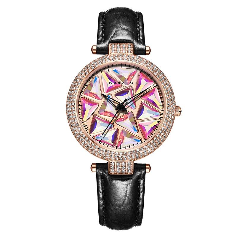 Rotatable Colorful Dial Rhinestone Women's Watch