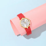 Simple Dial With Rhinestone Scale Women's Watch