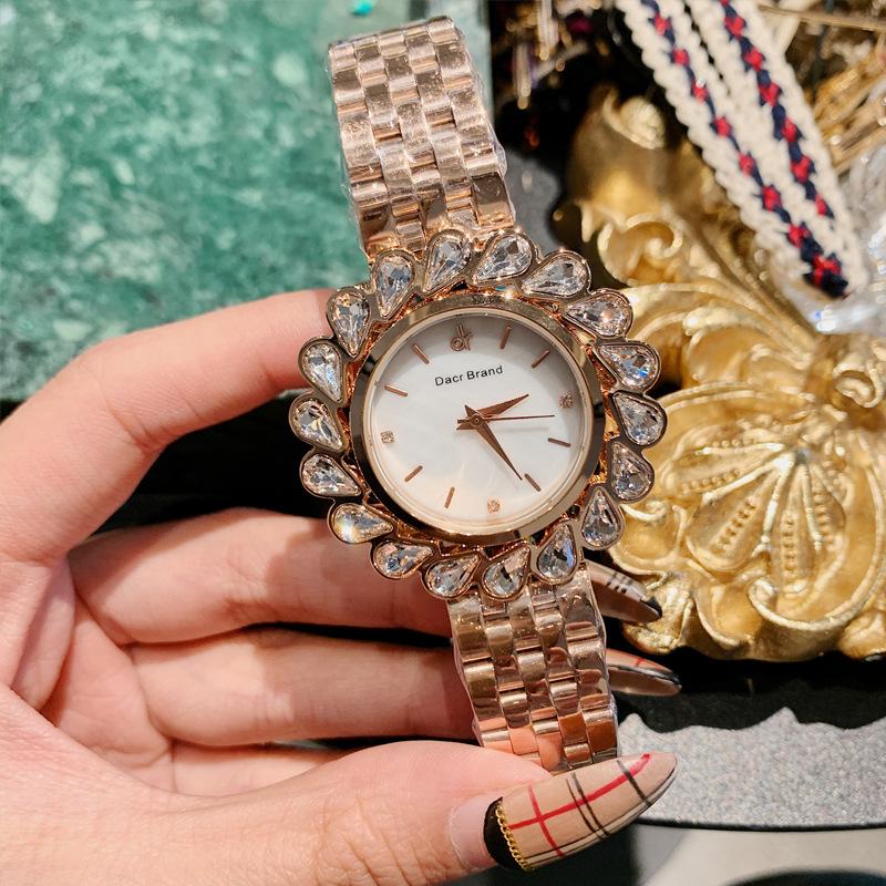 Flower Design Zircon Women's Watch