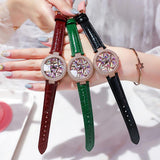Rotatable Colorful Dial Rhinestone Women's Watch