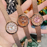 Shining Dial Mesh Strap Women's Wristwatch