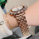 Flower Design Zircon Women's Watch