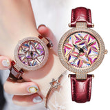 Rotatable Colorful Dial Rhinestone Women's Watch