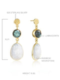 Natural Labradorite Earrings