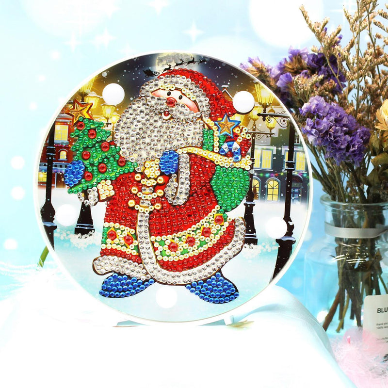 F&S Diamond Painting Store Diamond Painting Lamp Cheerful Santa Claus