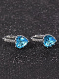 Heart-shaped Zircon Earrings