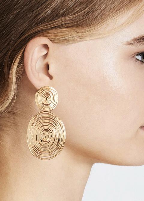 Big Metallic Coil Earrings