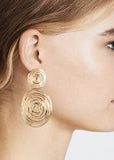 Big Metallic Coil Earrings