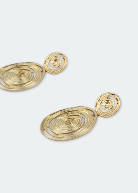 Big Metallic Coil Earrings