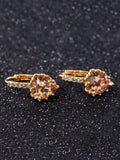 Heart-shaped Zircon Earrings
