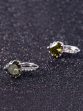 Heart-shaped Zircon Earrings