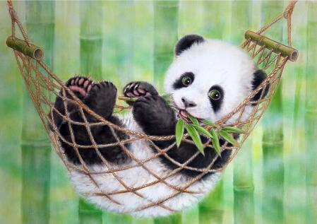 F&S Diamond Painting Store Panda in the Hammock