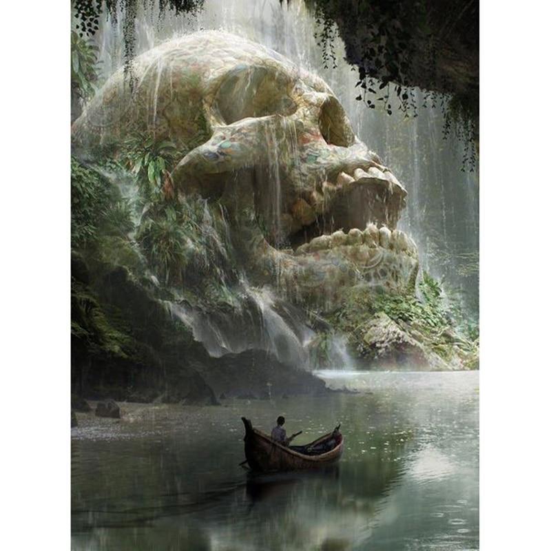 F&S Diamond Painting Store Skull in River