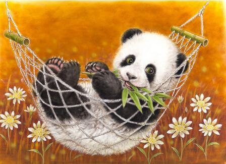 F&S Diamond Painting Store Panda in the Hammock