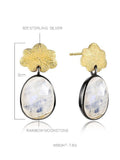 Silver Flower Pattern Earrings