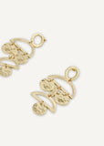 Golden Face Pattern Earrings