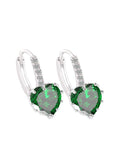 Heart-shaped Zircon Earrings